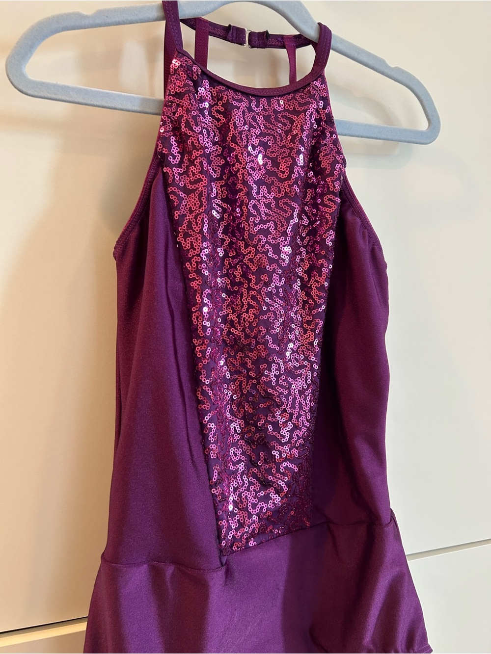 Revolution "My Time" #RC19820 Girls Purple Sequin Halter Dance Costume Leotard - Picture 2 of 9